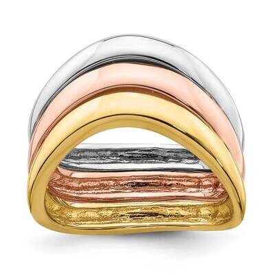 Triple Wave Bands 14k Tri-Color Gold R882, MPN: R882, 196904044933