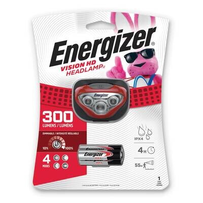 Energizer Vision HD LED 300 Lumens Headlamp with 3 Energizer MAX AAA Batter JT5350, MPN: JT5350, 39…