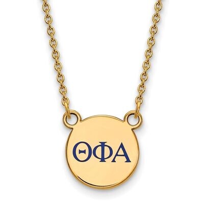 Theta Phi Alpha Extra Small Enameled Pendant with 18 Inch Chain Gold-plated Silver GP027TPA-18, MPN…