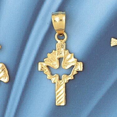 Dazzlers Jewelry Cross Pendant Necklace Charm Bracelet in Yellow, White or Rose Gold 8264, MPN: DZ-…