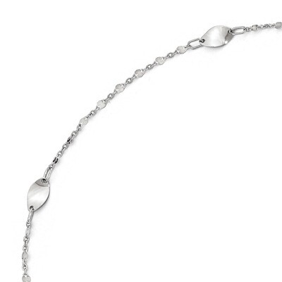 Leslie&#39;s 1 inch Extender Anklet 10 Inch 14k White Gold Polished HB-LF567-10, MPN: LF567-10, 1911015…