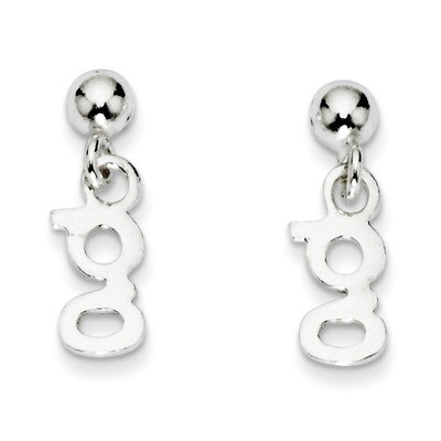 G Dangle Post Earrings Sterling Silver Polished QE6885G, MPN: QE6885G, 883957536910