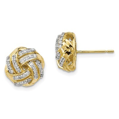 Diamond Post Earrings 10k Polished Gold 10X477, MPN: 10X477,