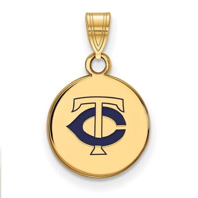 Minnesota Twins Small Enamel Disc Pendant Gold-plated Silver GP013TWN, MPN: GP013TWN, 886774916354