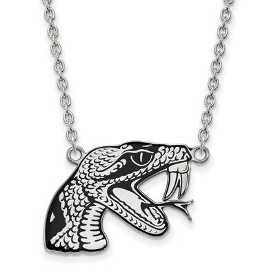Florida A&amp;M University Large Enamel Pendant with Chain Necklace Sterling Silver SS018FAM-18, MPN: S…