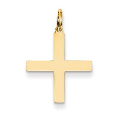 Laser Designed Cross Charm 14k Gold XR976, MPN: XR976, 886774133249