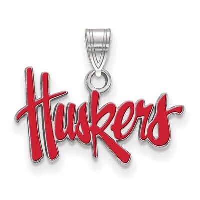 University of Nebraska Small Enamel Pendant Sterling Silver SS017UNE, MPN: SS017UNE, 886774713281