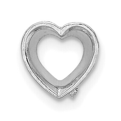 Heart Bezel 12 x 11.5mm Setting 14k White Gold WG273, MPN: WG273,
