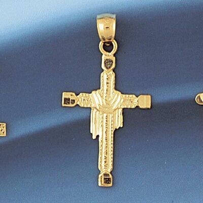 Dazzlers Jewelry Cross Pendant Necklace Charm Bracelet in Yellow, White or Rose Gold 8261, MPN: DZ-…