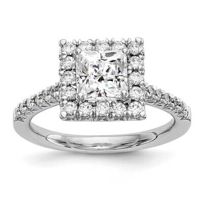 Diamond Vs/Si, D E F, S/M Princess Halo Engagement Ring 14k White Gold True Origin Lab Grown RM2061…