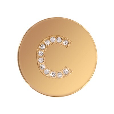 Nikki Lissoni Sparkling Letter Initial C Gold-Plated 23mm Coin C1262GSC, MPN: C1262GSC, 87186274663…
