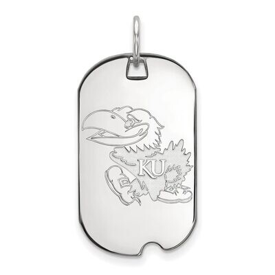 University of Kansas Small Dog Tag 10k White Gold 1W023UKS, MPN: 1W023UKS, 886774783512