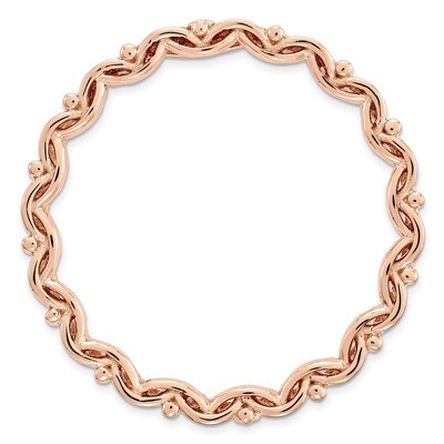 Large Polished Chain Slide Sterling Silver Rose-tone QSK1774, MPN: QSK1774, 191101549496