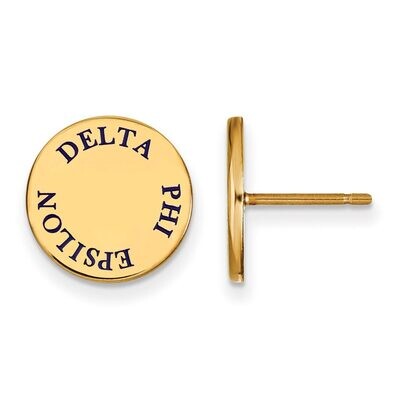 Delta Phi Epsilon Enameled Post Earrings Gold-plated Silver GP020DPH, MPN: GP020DPH, 886774924731