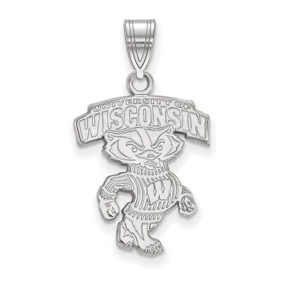 University of Wisconsin Large Pendant 10k White Gold 1W073UWI, MPN: 1W073UWI, 886774793191