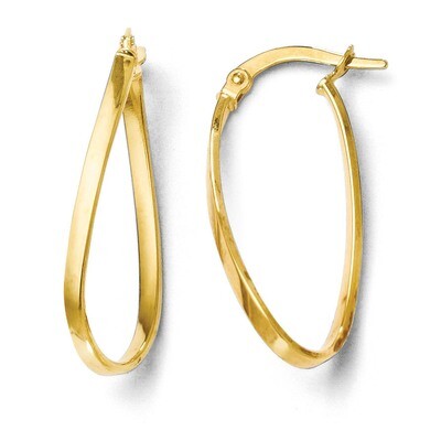 Leslie&#39;s Polished Oval Hoop Earrings - 14k Gold HB-37F, MPN: 37F, 886774284989