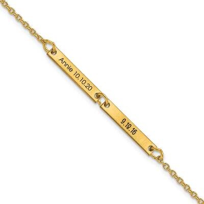 2 Station Bracelet 7 Inch 14k Gold Brushed XNA1180/2Y, MPN: XNA1180/2Y,