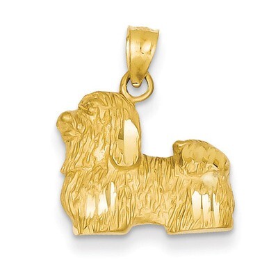 Shih Tzu Pendant 14k Gold Diamond-cut K3433, MPN: K3433, 886774100159