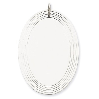 Oval Disc Charm Engravable Sterling Silver QM488/35, MPN: QM488/35, 883957480909