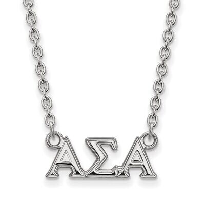 Alpha Sigma Alpha Medium Pendant with 18 Inch Chain Sterling Silver SS007ASI-18, MPN: SS007ASI-18, …