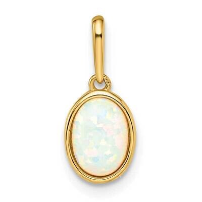 Lab Created Opal Pendant 14k Gold XP5302OP, MPN: XP5302OP,