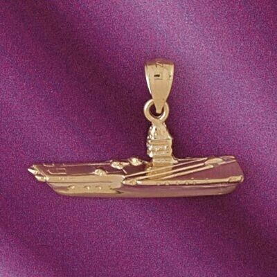 Dazzlers Jewelry Aircraft Carrier Pendant Necklace Charm Bracelet in Yellow, White or Rose Gold 451…