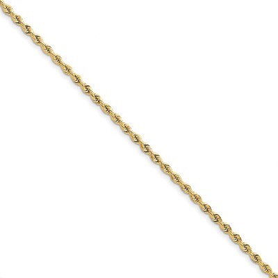 8 Inch 3.35mm Diamond -cut Quadruple Rope Chain 10k Gold 10QT025-8, MPN: 10QT025-8, 191101600692