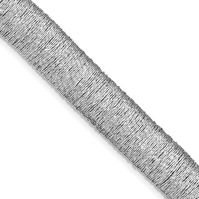 Fancy Domed Bracelet 7.5 Inch Sterling Silver Rhodium-plated Polished QG3856-7.5, MPN: QG3856-7.5,