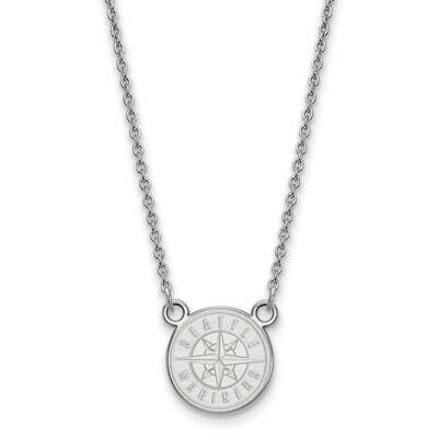 MLB Seattle Mariners Small Pendant with Necklace Sterling Silver Rhodium-plated SS023MRN-18, MPN: S…