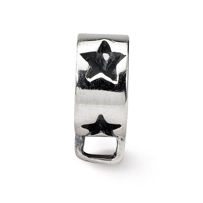 Star with Loop for Click-on Bead - Sterling Silver QRS556, MPN: QRS556, 883957724676