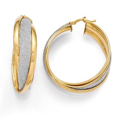Leslie&#39;s Gold-plated Glimmer Infused Hoop Earrings - Sterling Silver HB-QLE456, MPN: QLE456, 886774…