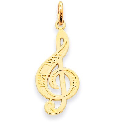 Treble Clef Charm 14k Gold C1096, MPN: C1096, 883957855004