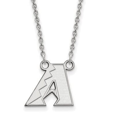 Arizona Diamondbacks Small Pendant with Chain Necklace 10k White Gold 1W006DIA-18, MPN: 1W006DIA-18…