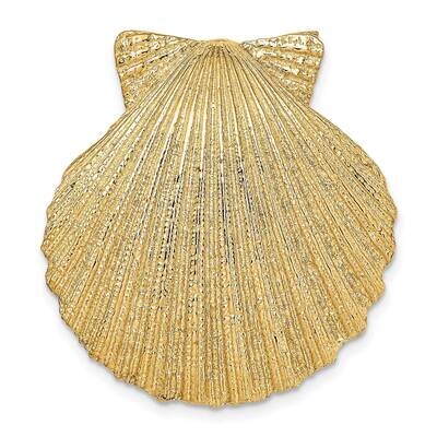 Fits Up To 10Mm 8Mm Medium Scallop Shell Slide 14k Gold D997, MPN: D997, 637218052271