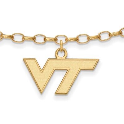 Virginia Tech Anklet Gold-plated Silver GP024VTE, MPN: GP024VTE, 886774928470
