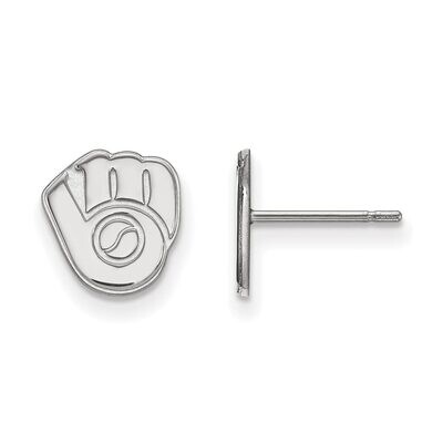 Milwaukee Brewers x-Small Post Earring 10k White Gold 1W024BRE, MPN: 1W024BRE, 886774783598