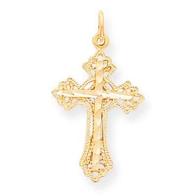 Diamond-Cut CROSS CHARM 10k Gold 10C319, MPN: 10C319, 886774084350