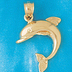 Dazzlers Jewelry Dolphin Pendant Necklace Charm Bracelet in Yellow, White or Rose Gold 456, MPN: DZ…