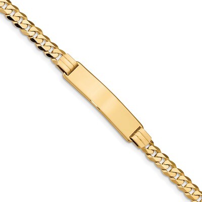 8 Inch Curb Link ID Bracelet 14k Gold LID65-8, MPN: LID65-8, 883957825380