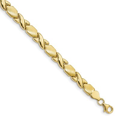 Leslie&#39;s X &amp; O Fancy Bracelet 7.25 Inch 10k Gold HB-10LF565-7.25, MPN: 10LF565-7.25, 191101753978