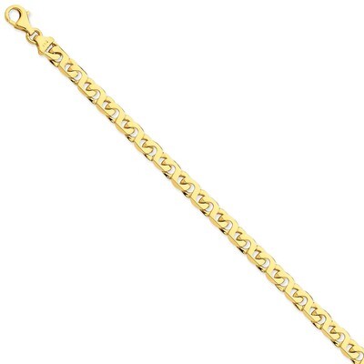 6mm Hand-Polished Fancy Link Chain 22 Inch 14k Gold LK170-22, MPN: LK170-22, 191101650123