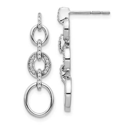 Fancy Dangle Earrings 14k White Gold Diamond EM3721-014-WA, MPN: EM3721-014-WA, 883957374130