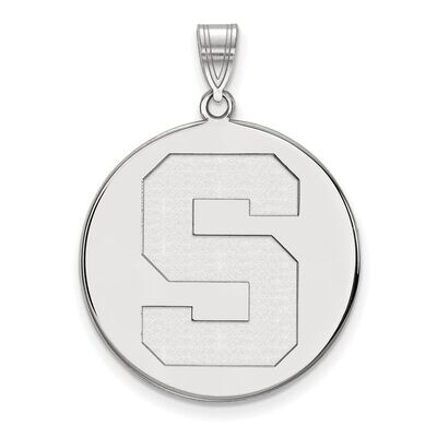 Michigan State University Extra Large Disc Pendant Sterling Silver SS068MIS, MPN: SS068MIS, 8867746…
