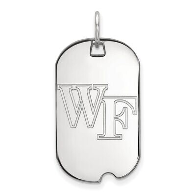 Wake Forest University Small Dog Tag 10k White Gold 1W021WFU, MPN: 1W021WFU, 886774782966