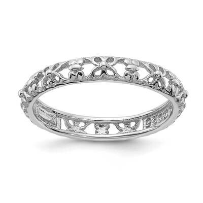 Butterfly Ring Sterling Silver Rhodium-plated QSK2052, MPN: QSK2052, 191101923692