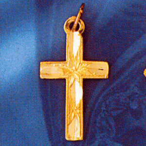 Dazzlers Jewelry Cross Pendant Necklace Charm Bracelet in Yellow, White or Rose Gold 8326, MPN: DZ-…