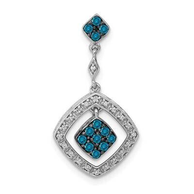 1/4Ct. White &amp; Blue Diamond Dangle Pendant 14k White Gold PM4735-BD-025-WA, MPN: PM4735-BD-025-WA, …