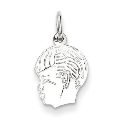 Boy Disc Charm Engravable Sterling Silver QM351/18, MPN: QM351/18, 883957558011