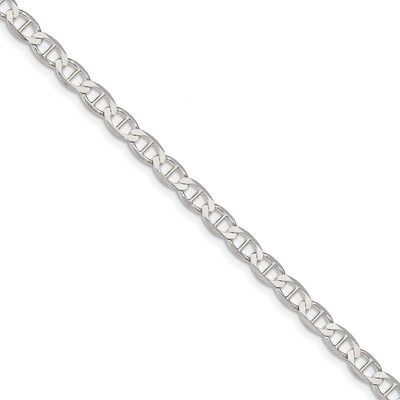 7 Inch 5.7mm Polished Flat Anchor Chain Sterling Silver QLFA120-7, MPN: QLFA120-7, 883957952796