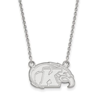 Kent State University Small Pendant with Chain Necklace 10k White Gold 1W008KEN-18, MPN: 1W008KEN-1…